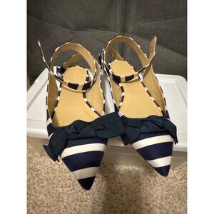 J.Crew navy striped flats